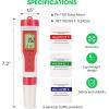 imageVIVOSUN 3in1 Digital pH Meter with ATC 01 pH Accuracy Water Quality Tester 0140 pH Measurement Range for Hydroponics Household Drinking Pool and AquariumRed