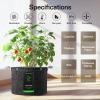 imageVIVOSUN 5Pack 7 Gallon Grow Bags 500G Thick Nonwoven Fabric Pots with Strap Handles MultiPurpose Rings for Low Stress Plant Training Fruits Vegetables and Flowers7 Gal