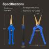 imageVIVOSUN Curved Gardening Scissors 65 Inch Hand Pruner Shear with Titanium Coated Blades 1PackCurved Blade
