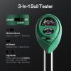 imageVIVOSUN Digital pH Meter 3in1 TDSECTemperature Meter 3in1 Soil MoisturepHLight Tester Combo for Home Garden and HydroponicsBlackWhiteGreen