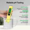 imageVIVOSUN Digital pH Meter 3in1 TDSECTemperature Meter 3in1 Soil MoisturepHLight Tester Combo for Home Garden and HydroponicsYellow  green  blue