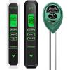 imageVIVOSUN Digital pH Meter 3in1 TDSECTemperature Meter 3in1 Soil MoisturepHLight Tester Combo for Home Garden and HydroponicsBlackWhiteGreen
