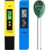 imageVIVOSUN Digital pH Meter 3in1 TDSECTemperature Meter 3in1 Soil MoisturepHLight Tester Combo for Home Garden and HydroponicsYellow  green  blue