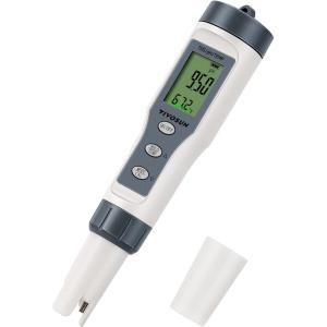 imageVIVOSUN 3in1 Digital pH Meter with ATC 01 pH Accuracy Water Quality Tester 0140 pH Measurement Range for Hydroponics Household Drinking Pool and AquariumGray