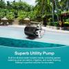 imageVIVOSUN 115V Water Transfer Pump 110HP 330 GPH Portable Utility Pump with Water Hose Kit Ideal for Removing Water from Gardens Hot Tubs Rain Barrels Pools Ponds and Aquariums110HP Transfer Pump
