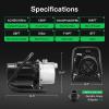 imageVIVOSUN 16HP Shallow Well Pump 1320GPH Portable Garden Pump with Two Adapters Stainless Steel Sprinkler Pump for Lawn Sprinkling Garden Watering Farm Irrigation and Clear Water Transfer16HP1320GPH