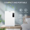 imageVIVOSUN Electric Mini Dehumidifier UltraQuiet Auto Defrost Dehumidifier with Timer 2200ML Water Tank and Drain Hose for Basement or Closets Bedrooms Showers and Other Small Rooms700mlD Dehumidifier with Timer