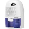 imageVIVOSUN Electric Mini Dehumidifier UltraQuiet Auto Defrost Dehumidifier with Timer 2200ML Water Tank and Drain Hose for Basement or Closets Bedrooms Showers and Other Small Rooms250mlD Mini Dehumidifier