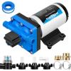 imageVIVOSUN Water Pressure Pump 110V 55GPM 70 PSI Diaphragm Water Pump Include 12quot and 34quot Garden Hose Adapters Power Plug for Bathrooms Kitchens RVs and Yachts110V  55GPM 70PSI