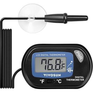 imageVIVOSUN 4Pack LCD Digital Aquarium Thermometer Fish Tank Water Terrarium Temperature with Suction Cup for Turtle1 pack