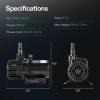 imageVIVOSUN 3000 GPH Submersible Water Pump with Barrier Bag 150W Pond Pump Ultra Quiet Aquarium Pump with 15FT Lift Height for Pond Waterfall Fish Tank Statuary Hydroponic310W5300GPH