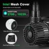 imageVIVOSUN 3000 GPH Submersible Water Pump with Barrier Bag 150W Pond Pump Ultra Quiet Aquarium Pump with 15FT Lift Height for Pond Waterfall Fish Tank Statuary Hydroponic120W2700GPH with Barrier Bag
