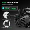 imageVIVOSUN 3700 GPH Submersible Water Pump with Barrier Bag Ultra Quiet 300W Pond Pump for Pond Waterfall Fish Tank Statuary Hydroponic 21Ft Lift Height120W 2700GPH