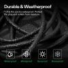 imageVIVOSUN 50 Ft Extension Cord 3Outlet Power Cord for Indoor and Outdoor Use Durable and LongLasting 1800W Surge Protector 15A 14 AWG Great for Garden Lawn Home and Office Black50FT