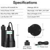 imageVIVOSUN Submersible Water Pump 13HP 1980GPH Utility Pump Thermoplastic Sump Pump with 10ft Cable Compact and Portable Ideal for Ponds Basements Swimming Pools Hot Tubs Draining
