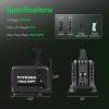 imageVIVOSUN 210GPH Submersible Pump800LH 8W Ultra Quiet Water Pump with 33ft High Lift with 5ft Power Cord 2 Nozzles for Fish Tank Pond Aquarium Statuary Hydroponics Black400GPH