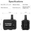 imageVIVOSUN 210GPH Submersible Pump800LH 8W Ultra Quiet Water Pump with 33ft High Lift with 5ft Power Cord 2 Nozzles for Fish Tank Pond Aquarium Statuary Hydroponics Black130GPH
