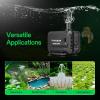 imageVIVOSUN 210GPH Submersible Pump800LH 8W Ultra Quiet Water Pump with 33ft High Lift with 5ft Power Cord 2 Nozzles for Fish Tank Pond Aquarium Statuary Hydroponics Black400GPH