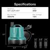 imageVIVOSUN 660GPH 40W Submersible Pump for Fish Tank Pond Aquarium Hydroponic Systems with 5ft Power Cord and 4 Nozzles Blue20W 260GPH