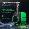 imageVIVOSUN 800GPH Submersible Pump3000LH 24W Ultra Quiet Water Fountain Pump with 10ft High Lift with 65ft Power Cord 3 Nozzles for Fish Tank Pond Aquarium Statuary Hydroponics Green