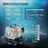 imageVIVOSUN Commercial Air Pump 1110 GPH 8 Outlet 40W 70Lmin for Aquarium and Hydroponic Systems15W317GPH