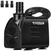 imageVIVOSUN 480GPH Submersible Pump1800LH 25W Ultra Quiet Water Pump with 72ft High Lift Fountain Pump with 5ft Power Cord 3 Nozzles for Fish Tank Aquarium Statuary Hydroponics Black660GPH