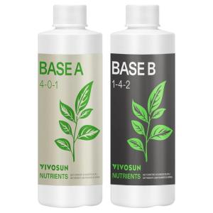 imageVIVOSUN Liquid Nutrients Base A ampamp B Bundle Grow Big Hydroponic Fertilizer Supports Vegetative and Flowering Stages for Outdoor Indoor Plants Best Plant Food Set of 8oz8 Ounce