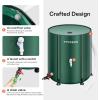 imageVIVOSUN Collapsible Rain Barrel 100 Gallon Water Storage Tank with 1000D Oxford Cloth Portable Rain Collection System Includes Two Spigots and Overflow Kit GreenGreen