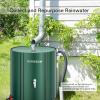 imageVIVOSUN Collapsible Rain Barrel 100 Gallon Water Storage Tank with 1000D Oxford Cloth Portable Rain Collection System Includes Two Spigots and Overflow Kit GreenGreen