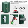 imageVIVOSUN Collapsible Rain Barrel 100 Gallon Water Storage Tank with 1000D Oxford Cloth Portable Rain Collection System Includes Two Spigots and Overflow Kit GreenGreen