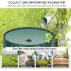 imageVIVOSUN Collapsible Rain Barrel 100 Gallon Water Storage Tank with 1000D Oxford Cloth Portable Rain Collection System Includes Two Spigots and Overflow Kit GreenGreen