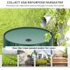 imageVIVOSUN Collapsible Rain Barrel 100 Gallon Water Storage Tank with 1000D Oxford Cloth Portable Rain Collection System Includes Two Spigots and Overflow Kit GreenGreen