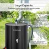 imageVIVOSUN Collapsible Rain Barrel 100 Gallon Water Storage Tank with 1000D Oxford Cloth Portable Rain Collection System Includes Two Spigots and Overflow Kit GreenBlack