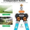 imageVIVOSUN Garden Hose Splitter 2 Way Heavy Duty Upgraded Highly Durable Dual Water Hose Connector Faucet Adapter with Comfortable Rubberized Grip for Drip Irrigation Lawns2 Way