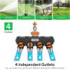imageVIVOSUN Garden Hose Splitter 2 Way Heavy Duty Upgraded Highly Durable Dual Water Hose Connector Faucet Adapter with Comfortable Rubberized Grip for Drip Irrigation Lawns4 Way