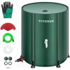 imageVIVOSUN Collapsible Rain Barrel 100 Gallon Water Storage Tank with 1000D Oxford Cloth Portable Rain Collection System Includes Two Spigots and Overflow Kit GreenGreen