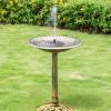 imageVIVOSUN 28 Solar Bird Bath Solar Powered Pond Fountain Combo Set for Outdoors Gardens Patio Yard Deck GoldenGolden With Pump