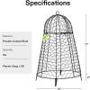 imageVIVOSUN Garden Cloches for Plants Rustproof Chicken Wire Cloches with FlipTop Design ampamp Integrated Folding Stakes Plants Protectors Keep Small Animals Out 6Pack