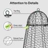 imageVIVOSUN Garden Cloches for Plants Rustproof Chicken Wire Cloches with FlipTop Design ampamp Integrated Folding Stakes Plants Protectors Keep Small Animals Out 6Pack