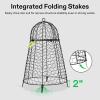 imageVIVOSUN Garden Cloches for Plants Rustproof Chicken Wire Cloches with FlipTop Design ampamp Integrated Folding Stakes Plants Protectors Keep Small Animals Out 6Pack