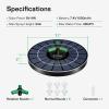 imageVIVOSUN Solar Fountain 4W Solar Water Fountain with Upgraded Glass Panel Builtin Battery 7 Nozzles Colored LED Lights Outdoor Solar Fountain Pump for Bird Bath Pond Pool Fish Tank Garden4W Solar Fountain Pump