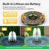 imageVIVOSUN Solar Fountain 4W Solar Water Fountain with Upgraded Glass Panel Builtin Battery 7 Nozzles Colored LED Lights Outdoor Solar Fountain Pump for Bird Bath Pond Pool Fish Tank Garden4W Solar Fountain Pump