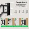 imageVIVOSUN Outdoor Handrail 3 Step Stair Handrail 275quot x 185quot Fits 1 to 3 Steps UShaped Wrought Iron Stair Railing WallMounted Safety Rail for Concrete Step Porch Steps Onestep Assembly Black3 Steps