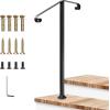 imageVIVOSUN Outdoor Handrail 3 Step Stair Handrail 275quot x 185quot Fits 1 to 3 Steps UShaped Wrought Iron Stair Railing WallMounted Safety Rail for Concrete Step Porch Steps Onestep Assembly Black2 Steps