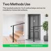 imageVIVOSUN Outdoor Handrail 3 Step Stair Handrail 275quot x 185quot Fits 1 to 3 Steps UShaped Wrought Iron Stair Railing WallMounted Safety Rail for Concrete Step Porch Steps Onestep Assembly Black4 Steps
