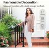 imageVIVOSUN Outdoor Handrail 3 Step Stair Handrail 275quot x 185quot Fits 1 to 3 Steps UShaped Wrought Iron Stair Railing WallMounted Safety Rail for Concrete Step Porch Steps Onestep Assembly Black2 Steps
