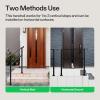 imageVIVOSUN Outdoor Handrail 3 Step Stair Handrail 275quot x 185quot Fits 1 to 3 Steps UShaped Wrought Iron Stair Railing WallMounted Safety Rail for Concrete Step Porch Steps Onestep Assembly Black3 Steps