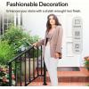 imageVIVOSUN Outdoor Handrail 3 Step Stair Handrail 275quot x 185quot Fits 1 to 3 Steps UShaped Wrought Iron Stair Railing WallMounted Safety Rail for Concrete Step Porch Steps Onestep Assembly Black4 Steps