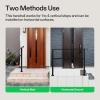 imageVIVOSUN Outdoor Handrail 3 Step Stair Handrail 275quot x 185quot Fits 1 to 3 Steps UShaped Wrought Iron Stair Railing WallMounted Safety Rail for Concrete Step Porch Steps Onestep Assembly Black4 Steps