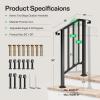 imageVIVOSUN Outdoor Handrail 3 Step Stair Handrail 275quot x 185quot Fits 1 to 3 Steps UShaped Wrought Iron Stair Railing WallMounted Safety Rail for Concrete Step Porch Steps Onestep Assembly Black2 Steps